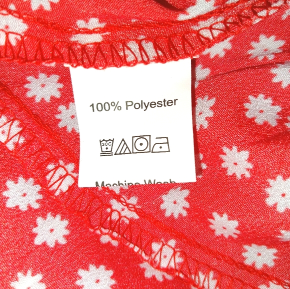 NWT :: Red Floral Wrap Maxi Ruffle Women's Long Dress Size 2X - Picture 5 of 8